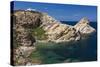 Lighthouse, Ile De La Pietra Islant, Ile Rousse, Corsica, France-Walter Bibikow-Stretched Canvas