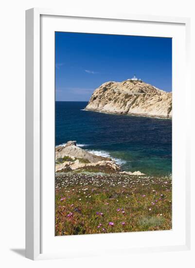 Lighthouse, Ile De La Pietra Islant, Ile Rousse, Corsica, France-Walter Bibikow-Framed Photographic Print