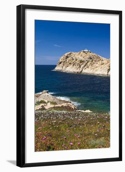 Lighthouse, Ile De La Pietra Islant, Ile Rousse, Corsica, France-Walter Bibikow-Framed Photographic Print