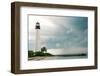 Lighthouse in a Cloudy Day with a Storm Approaching-Santiago Cornejo-Framed Photographic Print