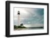 Lighthouse in a Cloudy Day with a Storm Approaching-Santiago Cornejo-Framed Photographic Print