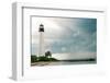 Lighthouse in a Cloudy Day with a Storm Approaching-Santiago Cornejo-Framed Photographic Print