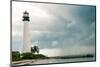 Lighthouse in a Cloudy Day with a Storm Approaching-Santiago Cornejo-Mounted Photographic Print