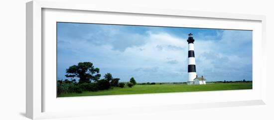 Lighthouse in a Field, Bodie Island Lighthouse, Bodie Island, North Carolina, USA-null-Framed Photographic Print