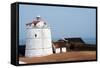 Lighthouse in Aguada Fort,Located near Sinquerim Beach,Goa,Portuguese India-kaetana-Framed Stretched Canvas