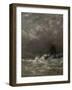 Lighthouse in Breaking Waves, C. 1900-07-Hendrik Willem Mesdag-Framed Art Print