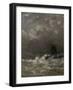 Lighthouse in Breaking Waves, C. 1900-07-Hendrik Willem Mesdag-Framed Art Print