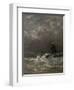 Lighthouse in Breaking Waves, C. 1900-07-Hendrik Willem Mesdag-Framed Art Print