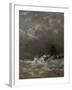 Lighthouse in Breaking Waves, C. 1900-07-Hendrik Willem Mesdag-Framed Art Print