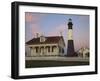 Lighthouse in Early Light at Tybee Island, Georgia, Usa-Joanne Wells-Framed Photographic Print