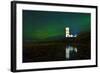 Lighthouse In Iceland With The Northern Lights Swrapping Around-Joe Azure-Framed Photographic Print