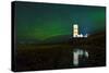 Lighthouse In Iceland With The Northern Lights Swrapping Around-Joe Azure-Stretched Canvas