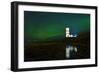 Lighthouse In Iceland With The Northern Lights Swrapping Around-Joe Azure-Framed Photographic Print