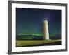 Lighthouse In Iceland With The Northern Lights Swrapping Around-Joe Azure-Framed Photographic Print