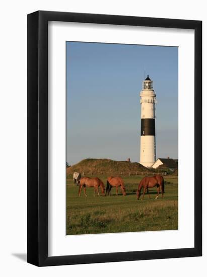 Lighthouse in Kampen, Sylt, Schleswig Holstein, Germany-null-Framed Art Print