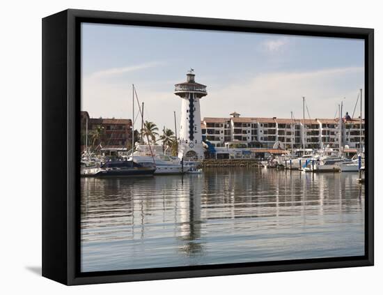 Lighthouse in Marina Vallarta, Puerto Vallarta, Mexico-Michael DeFreitas-Framed Stretched Canvas