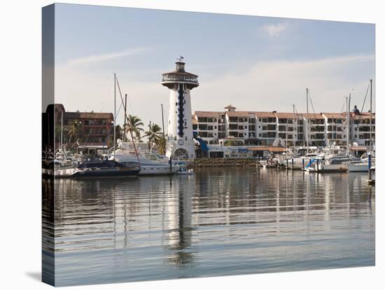 Lighthouse in Marina Vallarta, Puerto Vallarta, Mexico-Michael DeFreitas-Stretched Canvas