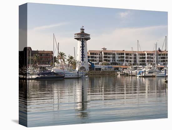 Lighthouse in Marina Vallarta, Puerto Vallarta, Mexico-Michael DeFreitas-Stretched Canvas