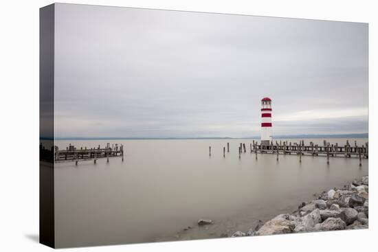 Lighthouse in Podersdorf Am See, Lake Neusiedl, Burgenland, Austria-Gerhard Wild-Stretched Canvas