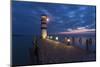 Lighthouse in Podersdorf at the Lake, Lake Neusiedl, Burgenland, Austria, Europe-Gerhard Wild-Mounted Photographic Print