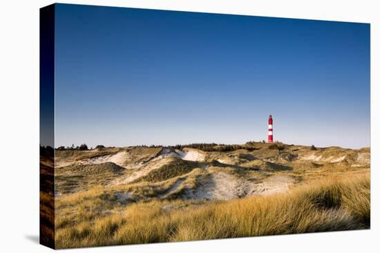 Lighthouse in the Dunes, Amrum Island, Northern Frisia, Schleswig-Holstein, Germany-Sabine Lubenow-Stretched Canvas