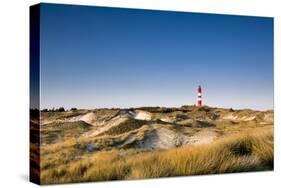 Lighthouse in the Dunes, Amrum Island, Northern Frisia, Schleswig-Holstein, Germany-Sabine Lubenow-Stretched Canvas
