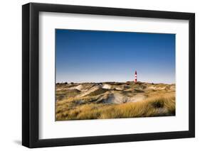 Lighthouse in the Dunes, Amrum Island, Northern Frisia, Schleswig-Holstein, Germany-Sabine Lubenow-Framed Photographic Print