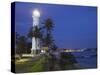 Lighthouse in the Fort at Dusk, Galle, Southern Province, Sri Lanka-Ian Trower-Stretched Canvas