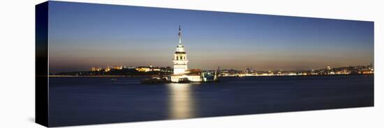 Lighthouse in the Sea, Maiden's Tower, Kiz Kulesi, Istanbul, Turkey-null-Stretched Canvas