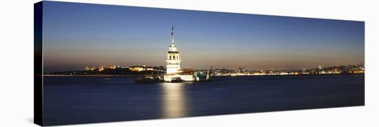 Lighthouse in the Sea, Maiden's Tower, Kiz Kulesi, Istanbul, Turkey-null-Stretched Canvas