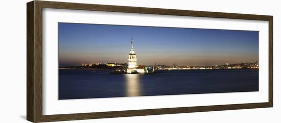 Lighthouse in the Sea, Maiden's Tower, Kiz Kulesi, Istanbul, Turkey-null-Framed Photographic Print
