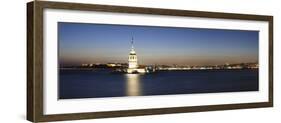 Lighthouse in the Sea, Maiden's Tower, Kiz Kulesi, Istanbul, Turkey-null-Framed Photographic Print