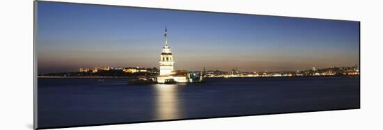 Lighthouse in the Sea, Maiden's Tower, Kiz Kulesi, Istanbul, Turkey-null-Mounted Photographic Print