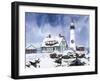 Lighthouse in Winter-William Vanderdasson-Framed Giclee Print