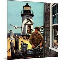 "Lighthouse Keeper", June 26, 1954-Stevan Dohanos-Mounted Premium Giclee Print