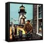 "Lighthouse Keeper", June 26, 1954-Stevan Dohanos-Framed Stretched Canvas