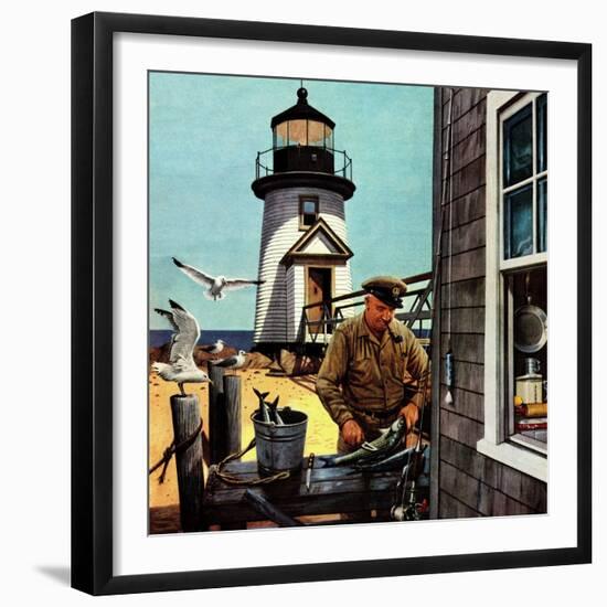 "Lighthouse Keeper", June 26, 1954-Stevan Dohanos-Framed Giclee Print