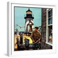 "Lighthouse Keeper", June 26, 1954-Stevan Dohanos-Framed Giclee Print