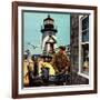 "Lighthouse Keeper", June 26, 1954-Stevan Dohanos-Framed Giclee Print