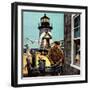 "Lighthouse Keeper", June 26, 1954-Stevan Dohanos-Framed Giclee Print