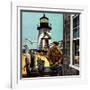 "Lighthouse Keeper", June 26, 1954-Stevan Dohanos-Framed Giclee Print