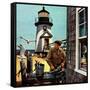 "Lighthouse Keeper", June 26, 1954-Stevan Dohanos-Framed Stretched Canvas