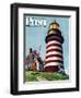 "Lighthouse Keeper," Saturday Evening Post Cover, September 22, 1945-Stevan Dohanos-Framed Giclee Print