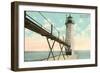 Lighthouse, Kenosha, Wisconsin-null-Framed Art Print