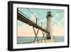 Lighthouse, Kenosha, Wisconsin-null-Framed Art Print