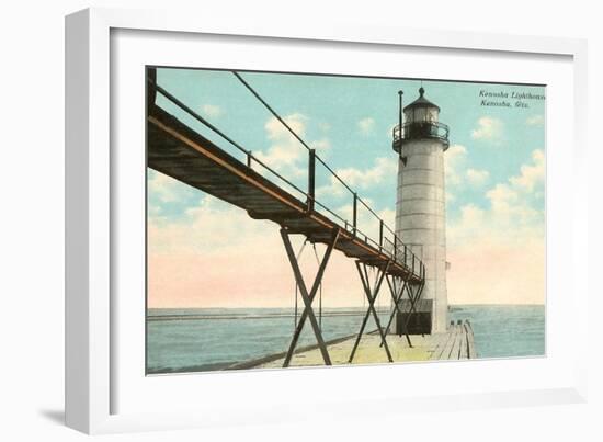 Lighthouse, Kenosha, Wisconsin-null-Framed Art Print