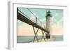 Lighthouse, Kenosha, Wisconsin-null-Framed Art Print