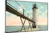 Lighthouse, Kenosha, Wisconsin-null-Mounted Art Print