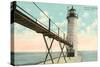 Lighthouse, Kenosha, Wisconsin-null-Stretched Canvas