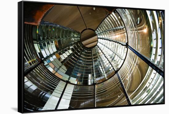 Lighthouse Lens interior Lewis and Clark interpretive Center, Cape Disappointment State Park, Wa...-Panoramic Images-Framed Stretched Canvas
